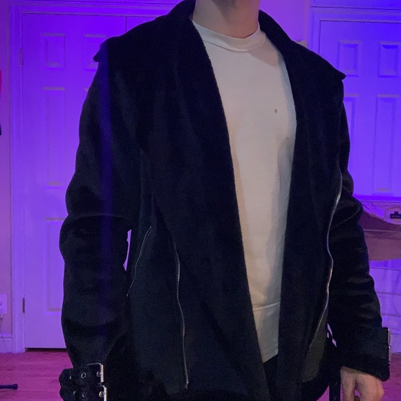 Boohoo Other - BOOHOO Man velvet motorcycle jacket